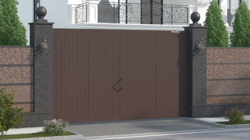 Купить гаражные распашные ворота 4.0×2.0 м, с приводом, без монтажа - Туймазы